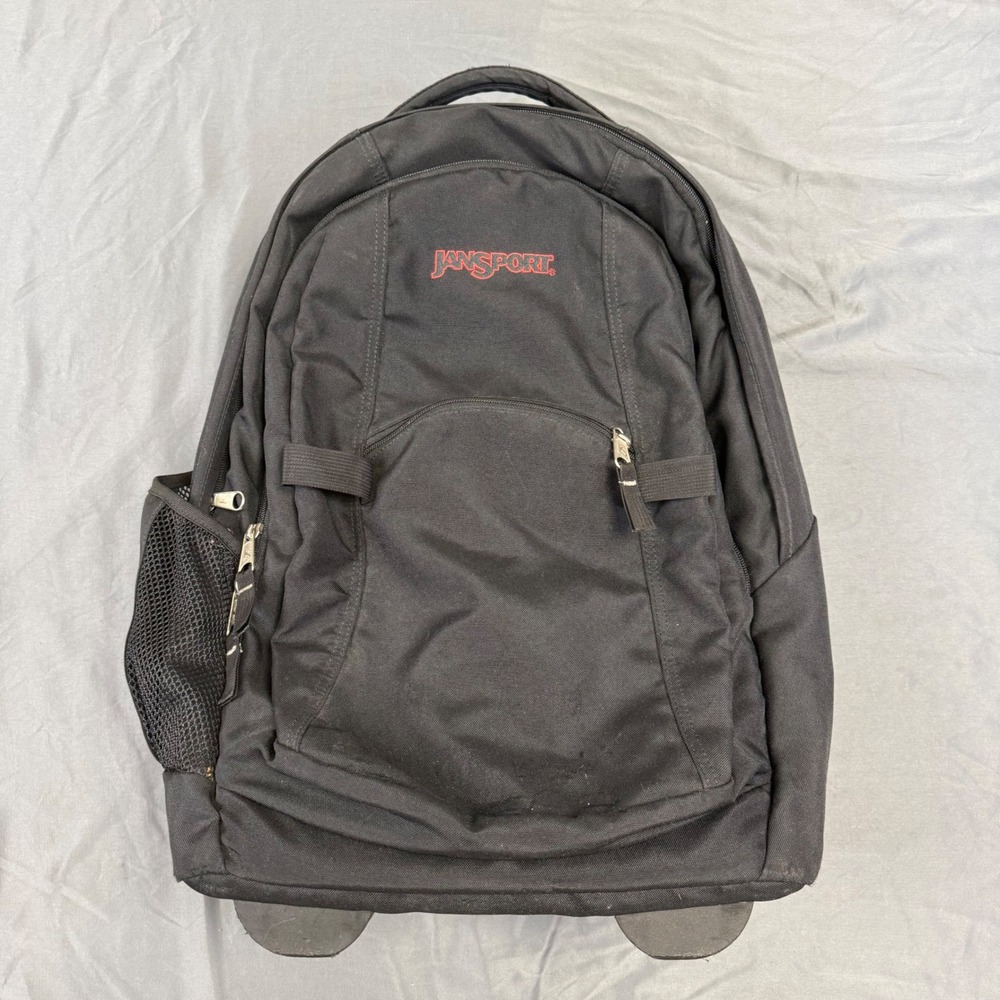 JanSport Driver 8 Rolling Backpack Black Telescoping Handle Travel School Bag